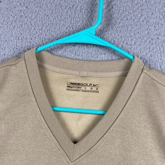 Nike Golf Fit Dry Golf Vest Men's Large Beige Causal Athletic Preppy Workout - Picture 3 of 9